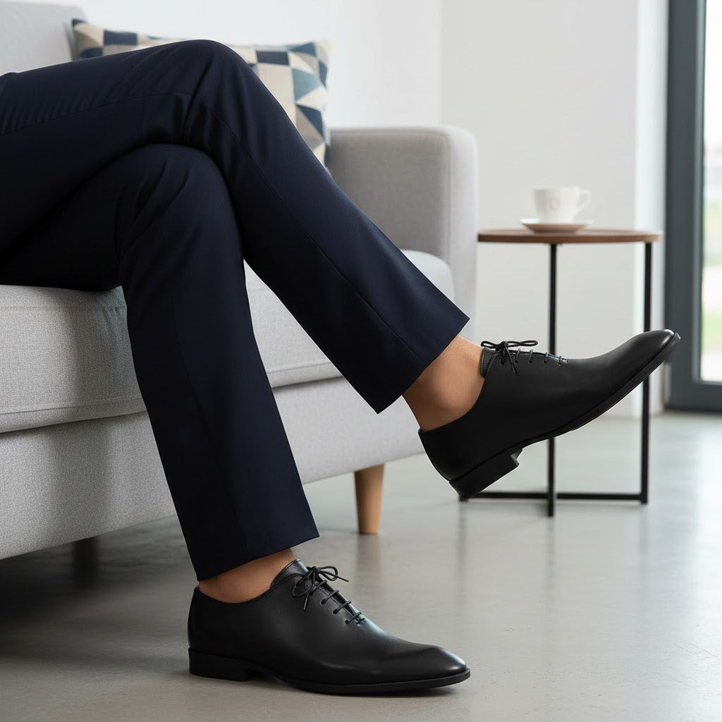 Pantofi eleganți bărbați din piele naturală O25 Negru