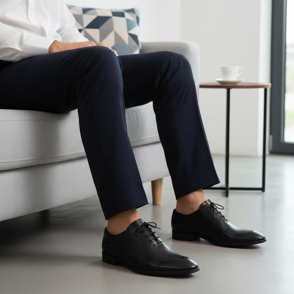 Pantofi eleganți bărbați din piele naturală O25 Negru