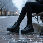 Ghete damă din piele naturală | 708 Culoare neagra