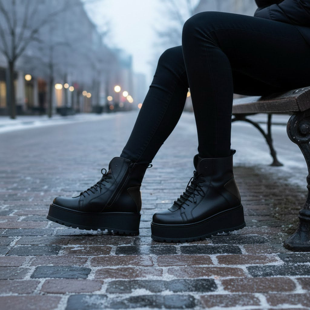 Ghete damă din piele naturală | 708 Culoare neagra