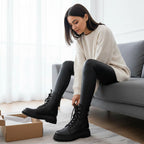 Ghete damă piele naturală 763 Negru