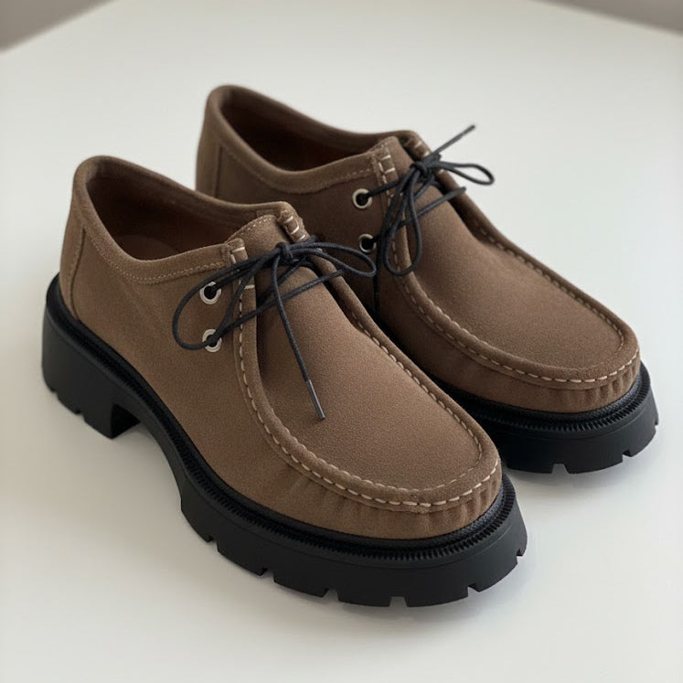 Pantofi damă piele intoarsa naturală 1421 culoare maro