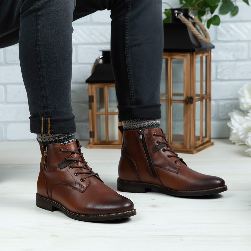 Ghete bărbați piele naturală | 850 Maro