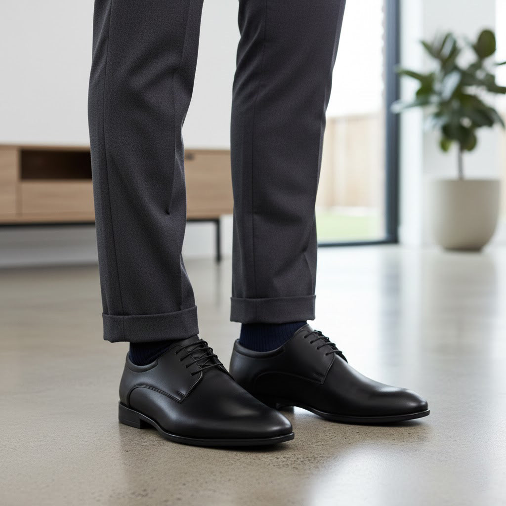 Pantofi eleganți bărbați din piele naturală 390 NEGRU