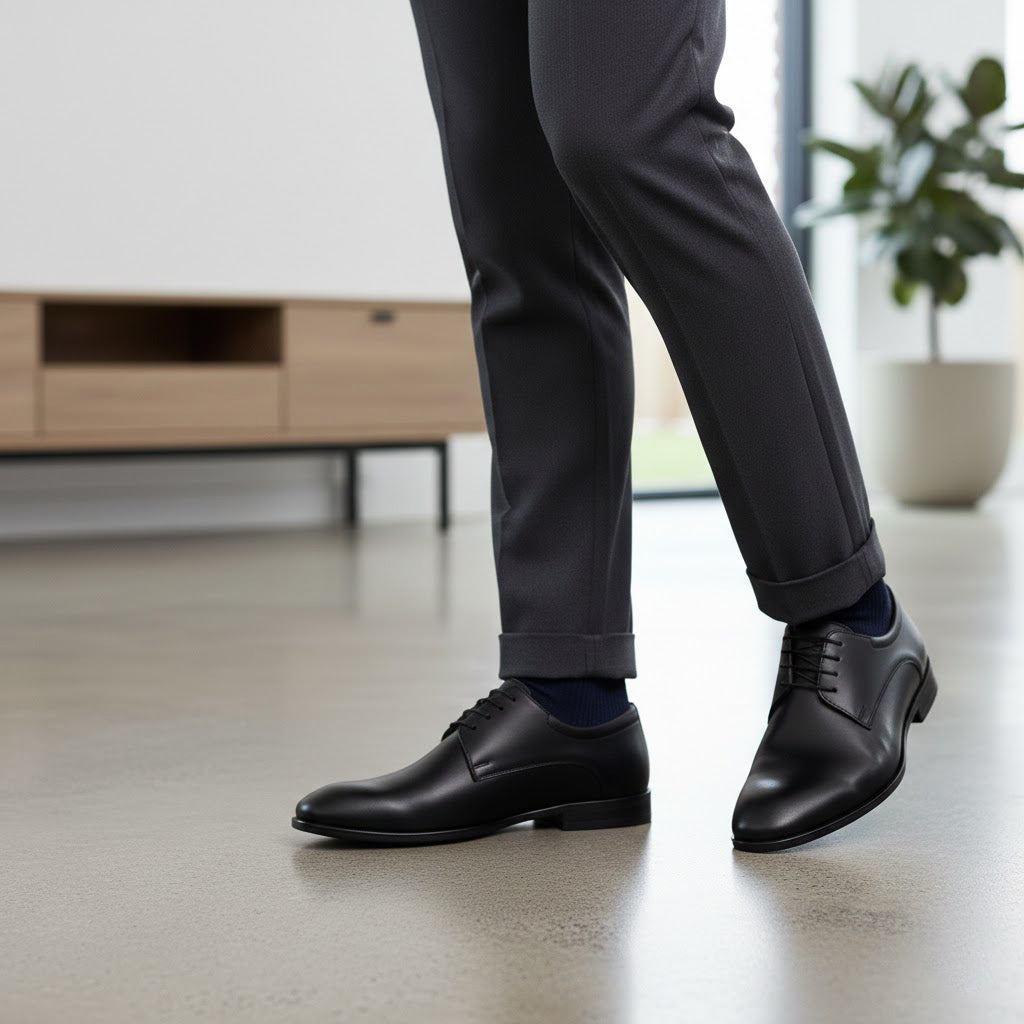 Pantofi eleganți bărbați din piele naturală 390 NEGRU