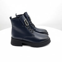 Ghete de damă din piele naturală | 730  Culoare bleumarin