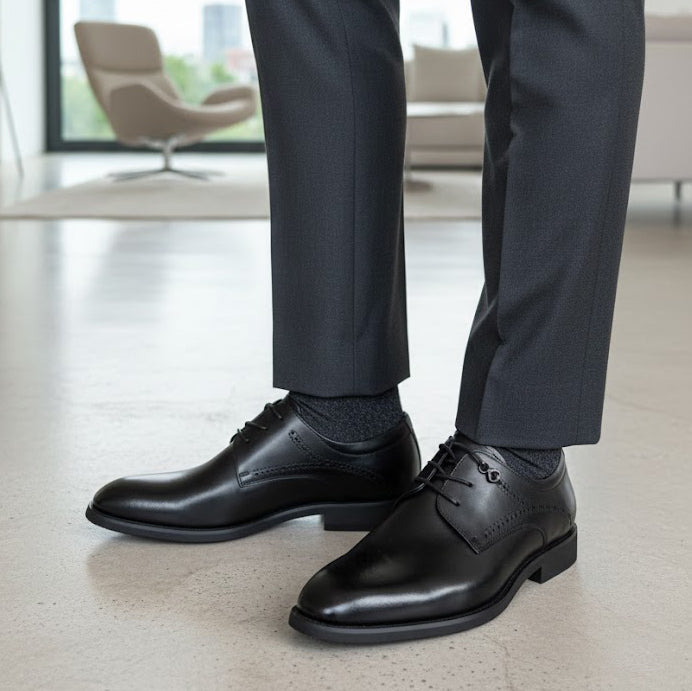 Pantofi eleganți bărbați din piele naturală NEGRU cod