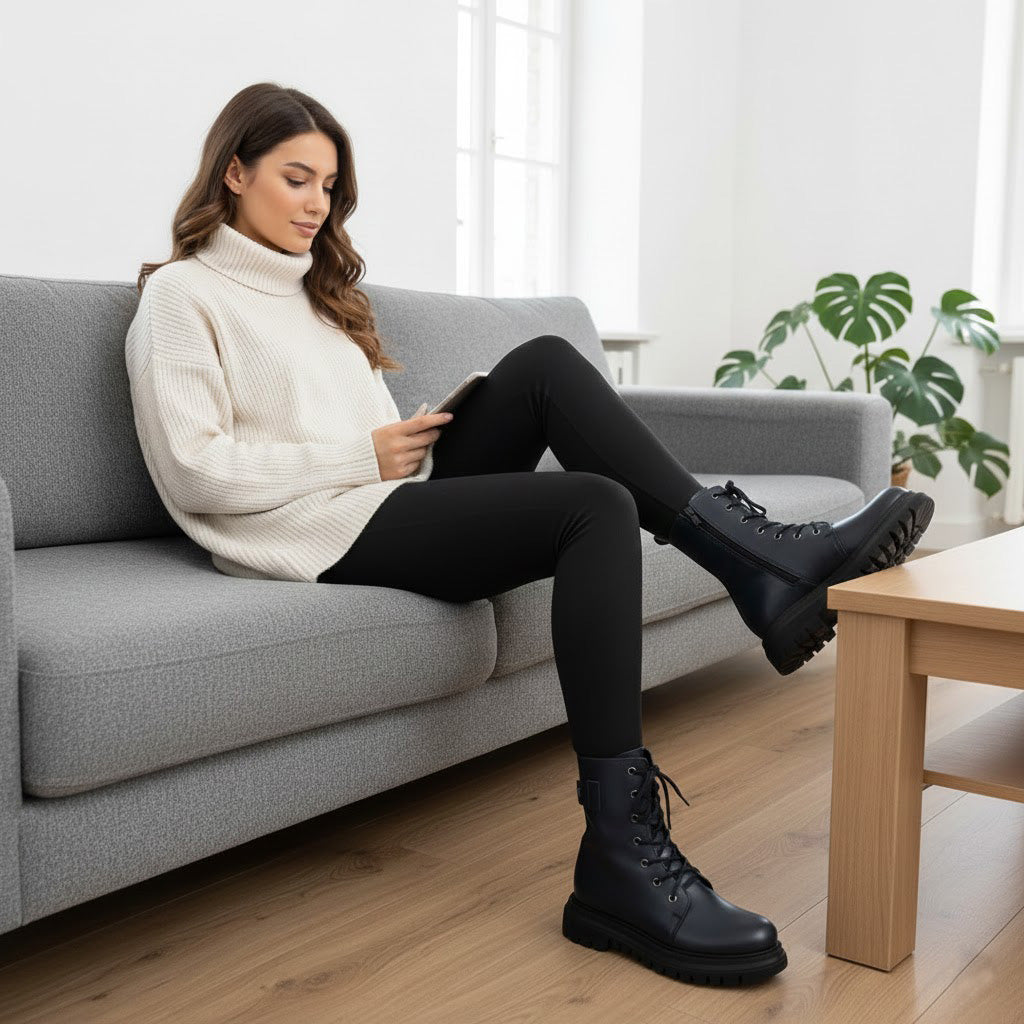 Ghete damă piele naturală 763 bleomarin