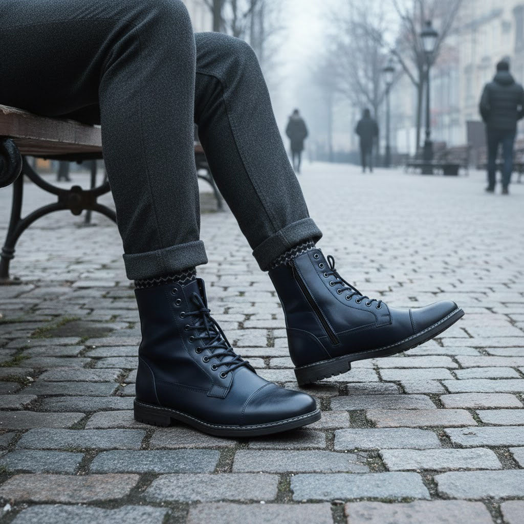 Ghete bărbați piele naturală | 900 Blue