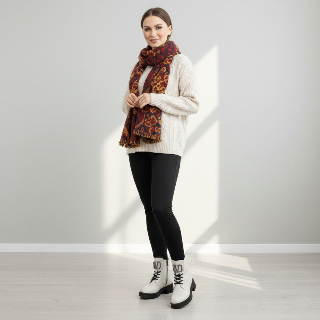 Ghete de damă din piele naturală | 730 Culoare alb natur