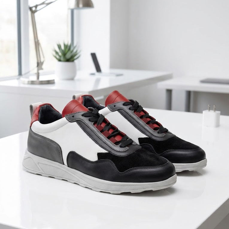 Pantofi sport bărbați piele naturală 467 multicolor talpa 447