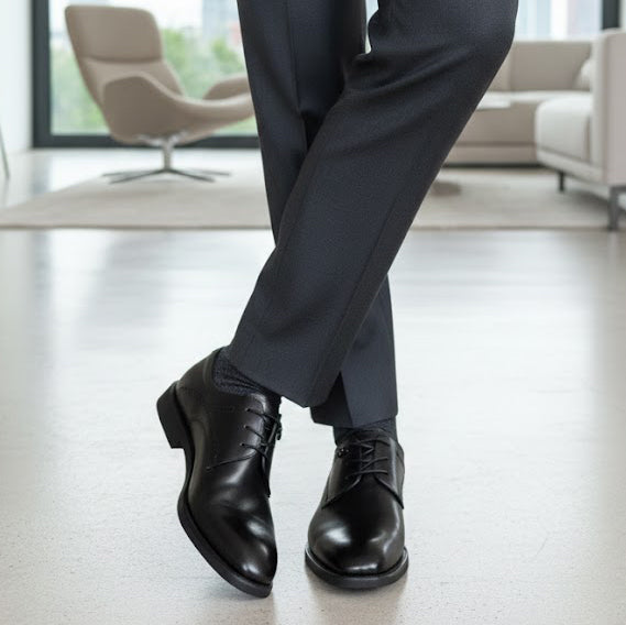 Pantofi eleganți bărbați din piele naturală NEGRU cod