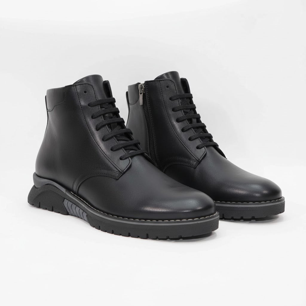 Ghete bărbați piele naturală 840 negru