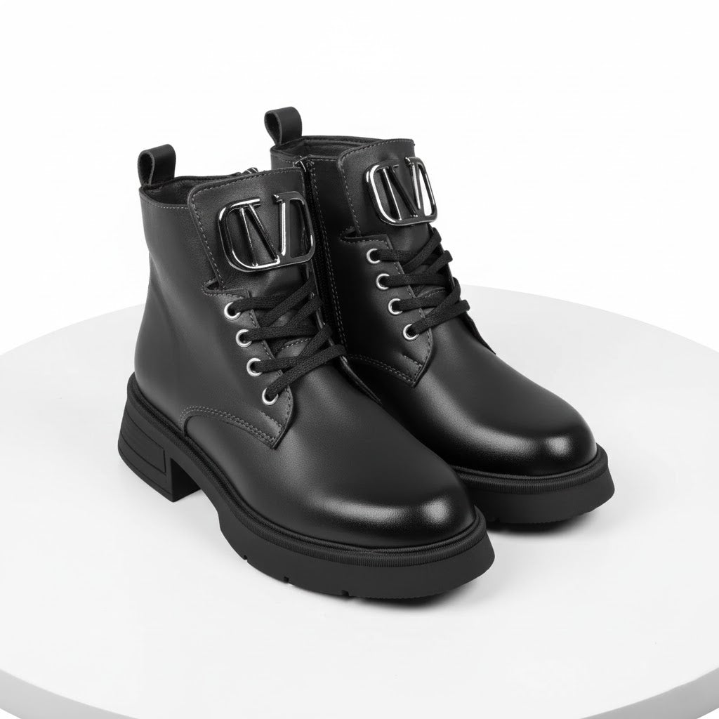 Ghete de damă din piele naturală | 730 Culoare negru