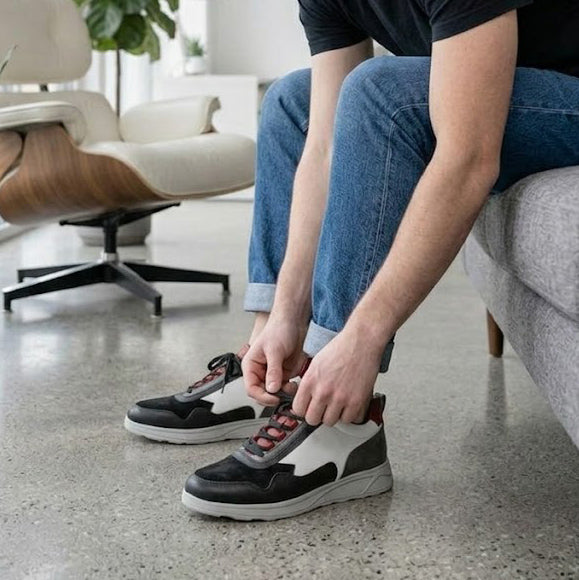 Pantofi sport bărbați piele naturală 467 multicolor talpa 447