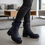 Ghete damă din piele naturală | DOREEN Culoare bleomarin