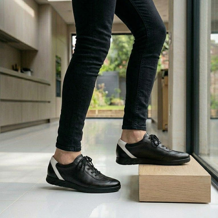 Pantofi sport bărbați piele naturală 430-eva negru