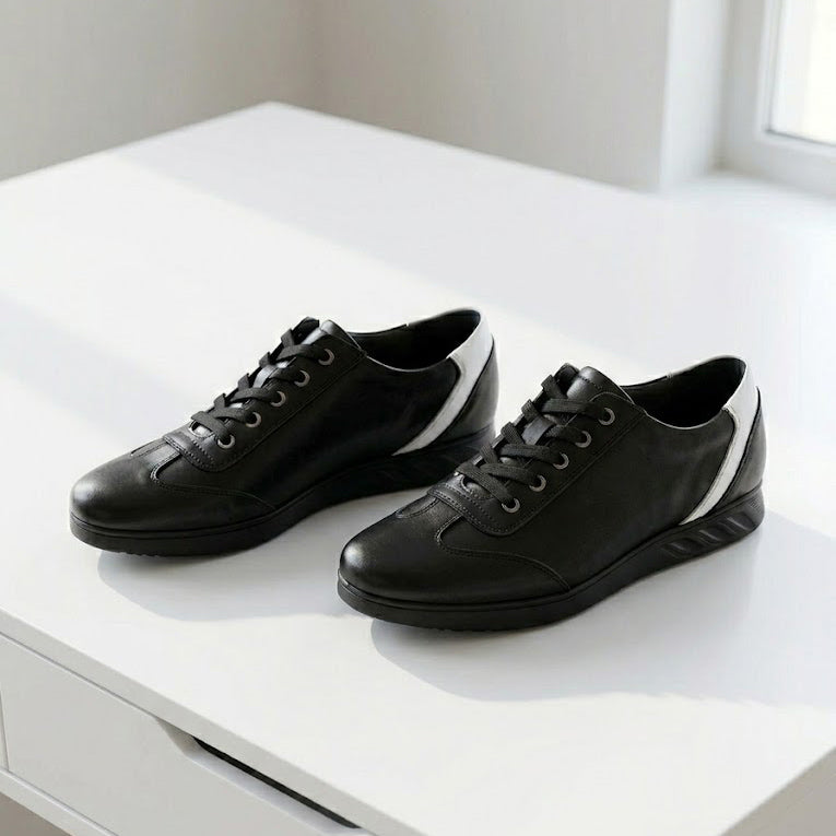 Pantofi sport bărbați piele naturală 430-eva negru