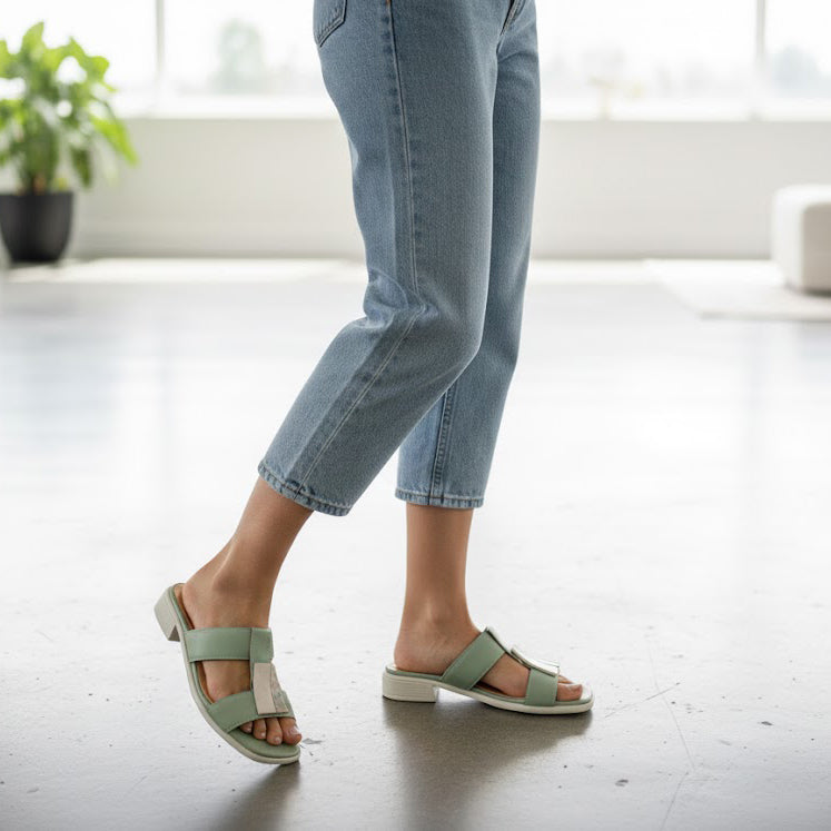 Saboti dama piele naturală cod. culoare vernil 26303