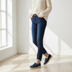 Pantofi 134 casual din piele naturala intoarsa culoare bleumarin