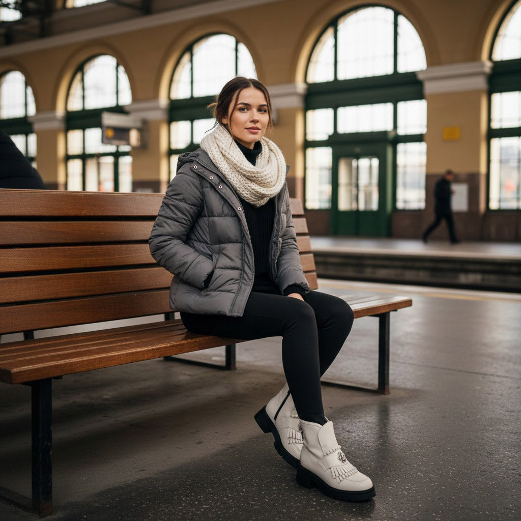 Ghete damă piele naturală  natur | cod 743