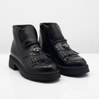 Ghete damă piele naturală  | cod 743 culoare neagra