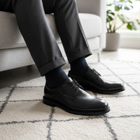 Pantofi eleganți bărbați din piele naturală NEGRU cod 128