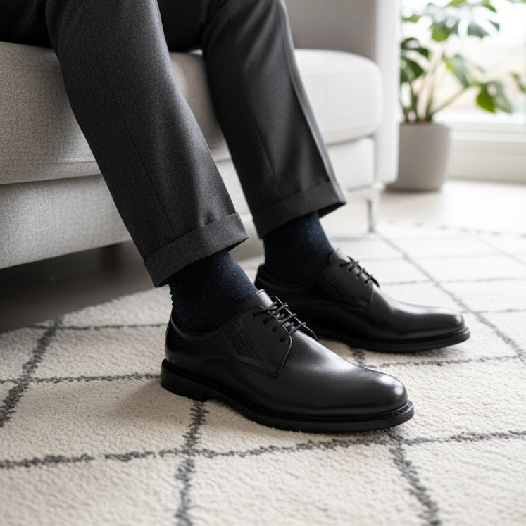 Pantofi eleganți bărbați din piele naturală NEGRU cod