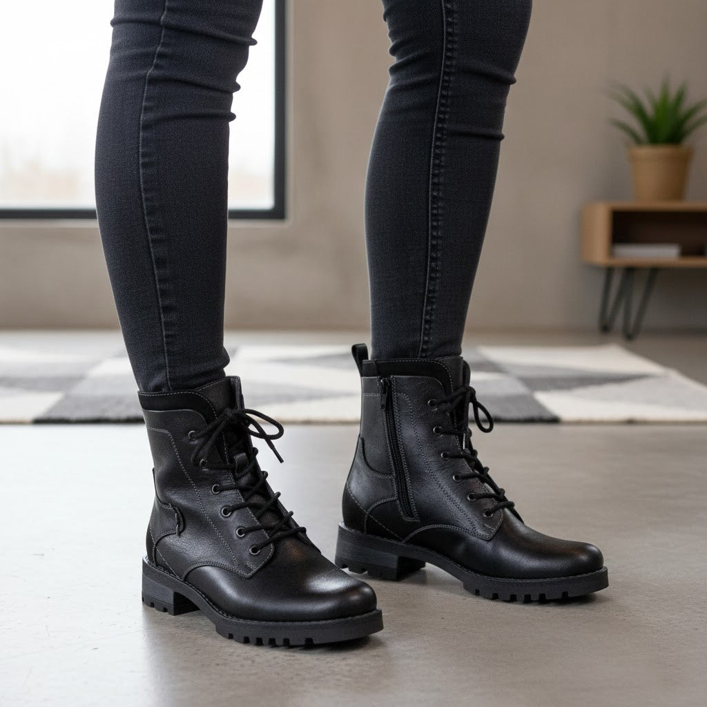 Ghete damă piele naturală | 780 Negru