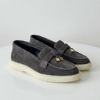 Pantofi casual din piele naturala intoarsa culoare GRI. cod 134