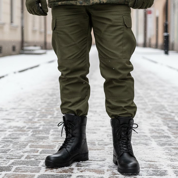 Ghete bărbați piele naturală | TIM 350 negru