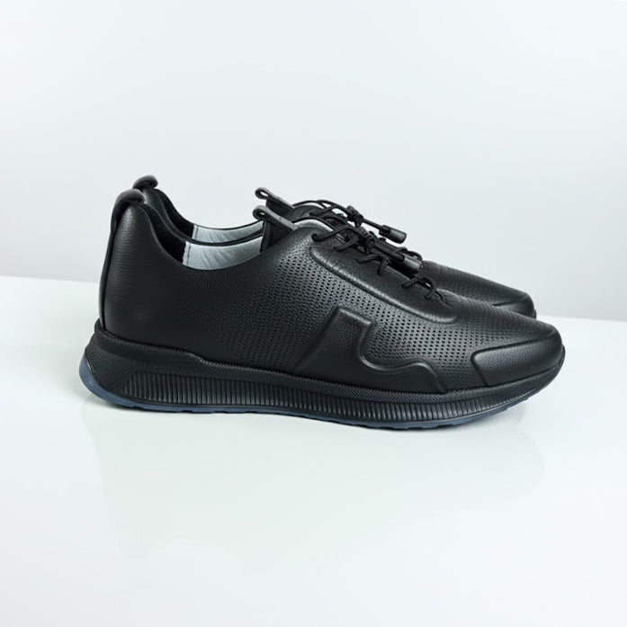 Pantofi sport bărbați piele naturală l negru l cod 920