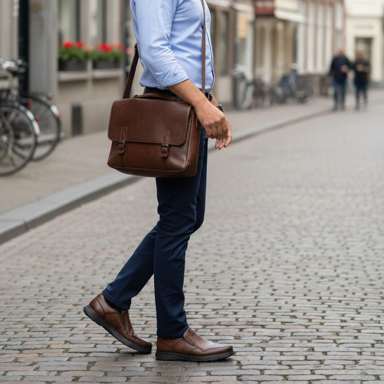 Mocasini bărbați casual cod  din piele naturala culoare maro 1374