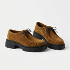 Pantofi damă piele intoarsa naturală. cod 1421. culoare maro mustar