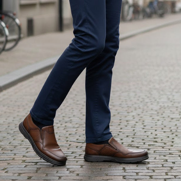 Mocasini bărbați casual cod  din piele naturala culoare maro 1374