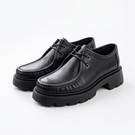 Pantofi damă piele naturală. cod 1421. culoare negru box