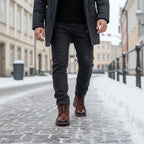 Ghete bărbați piele naturală 843 maro