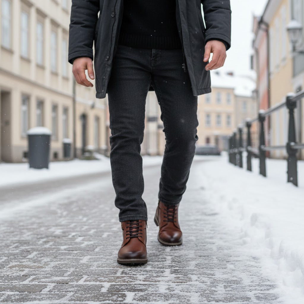 Ghete bărbați piele naturală 843 maro