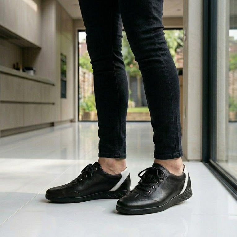 Pantofi sport bărbați piele naturală 430-eva negru