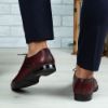 Imagine Pantofi eleganți bărbați din piele naturală 399 Vișiniu