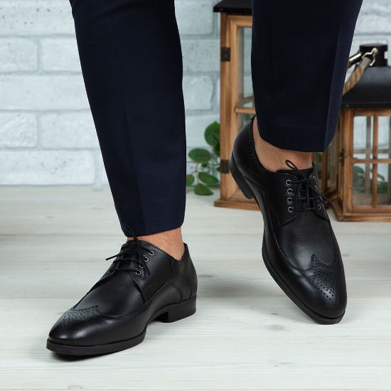 Imagine Pantofi eleganți bărbați din piele naturală 399 Negru