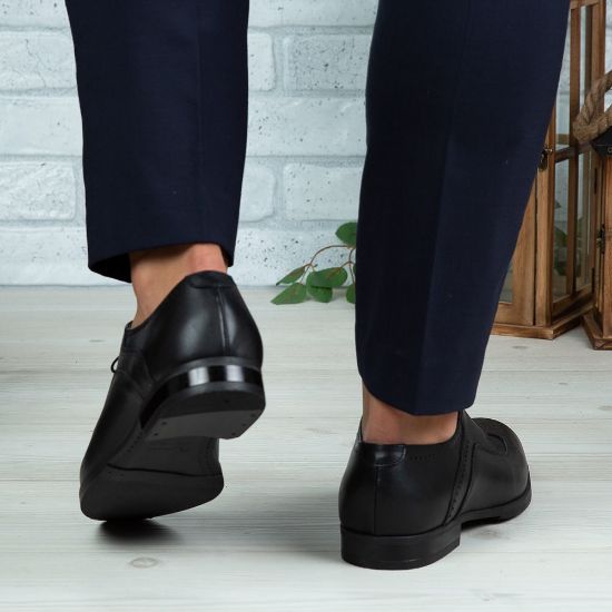 Imagine Pantofi eleganți bărbați din piele naturală 399 Negru