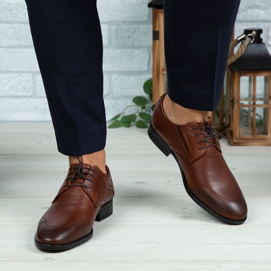 Imagine Pantofi eleganți bărbați din piele naturală 396 Maro