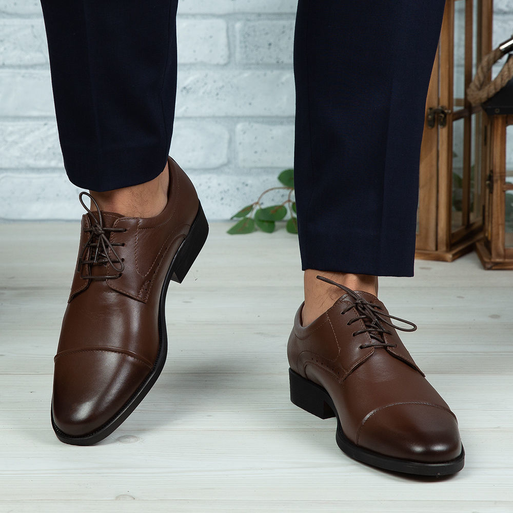 Imagine Pantofi eleganți bărbați din piele naturală 309  Maro