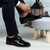 Imagine Pantofi eleganți bărbați din piele naturală 366 Negru Lac
