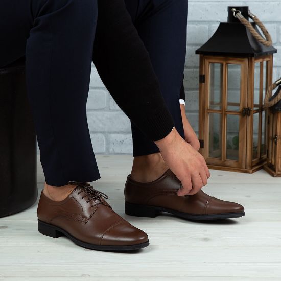 Imagine Pantofi eleganți bărbați din piele naturală 330 Maro