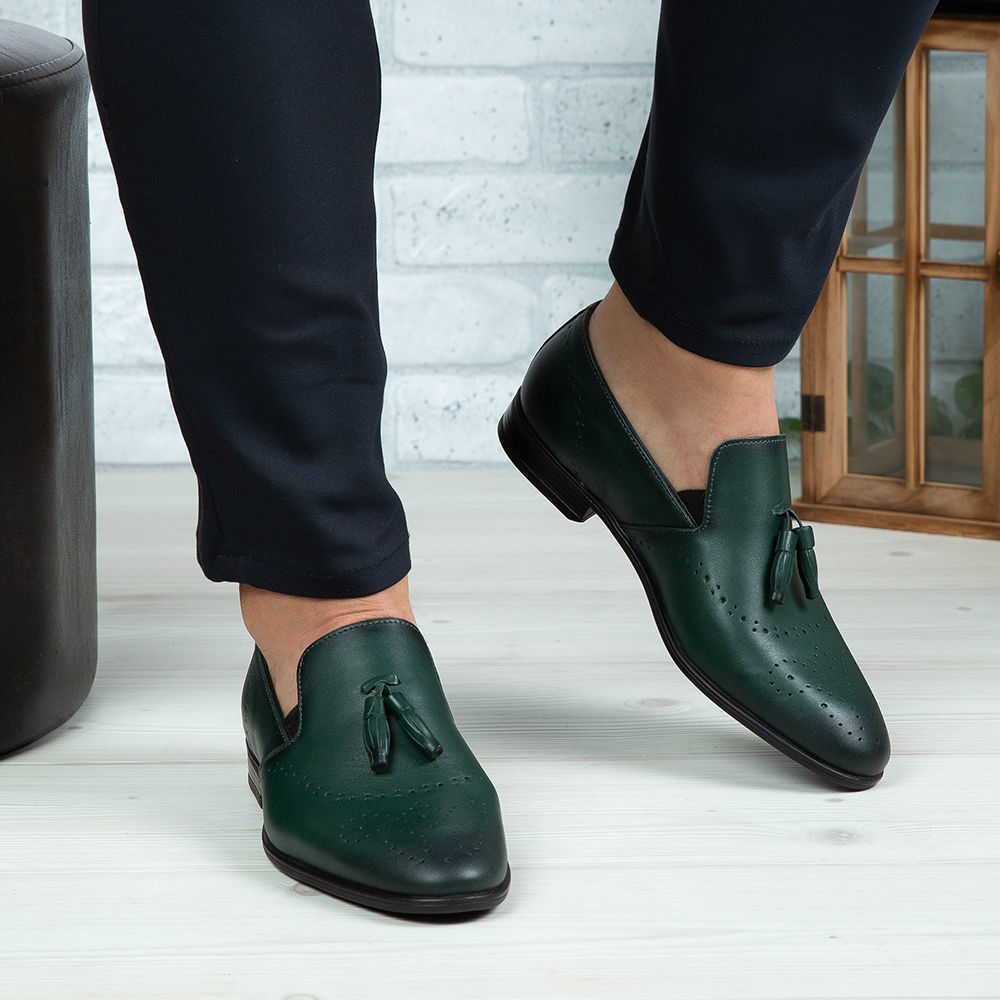 shoot compass Dusty Demalis | Magazin Online încălțăminte din piele naturală. Pantofi eleganți  bărbați din piele naturală 322 Verde