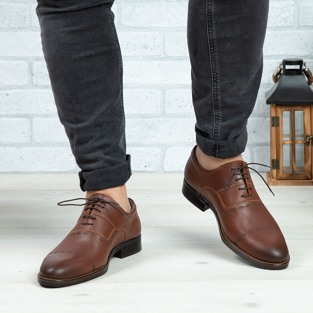 Imagine Pantofi casual bărbați piele naturală C65 Maro