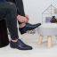 Imagine Pantofi eleganți bărbați din piele naturală 394  BLUE