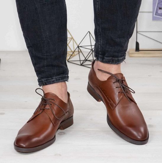 Imagine Pantofi eleganți bărbați din piele naturală 395-S Maro